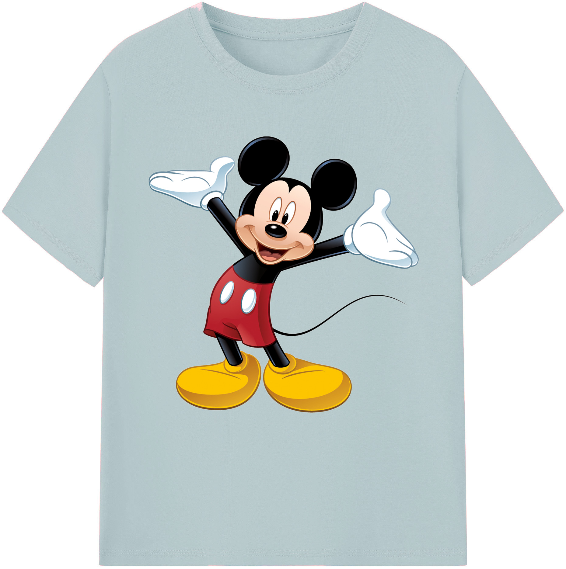 （画像用） ミッキーマウス Mickey Mouse 綿100％半袖Tシャツ（フロントプリント）